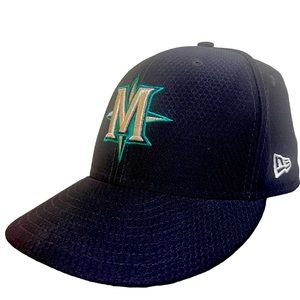 New Era Seattle Mariners Baseball Cap Hat Authentic Collection Size 7 1/8